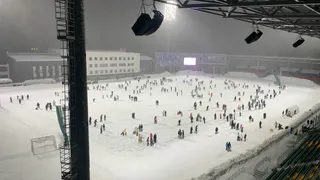 В Воронежской области ко Дню фигурного катания подготовили показательное выступление на открытом катке
