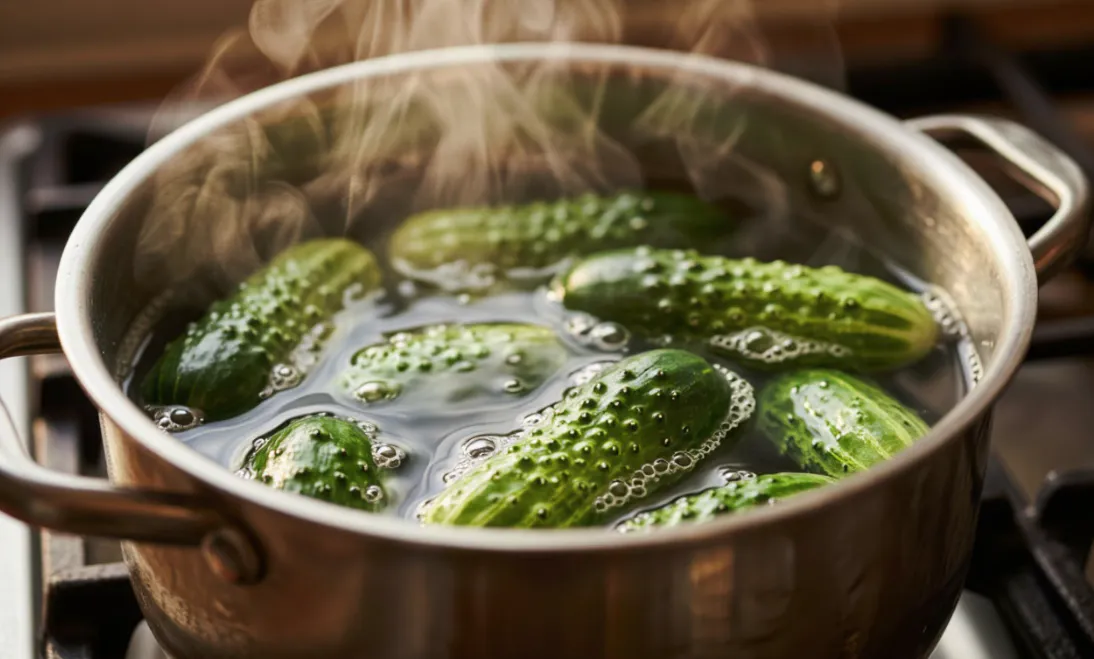 Огурцы в кипяток и через мгновение вкуснейший деликатес готов: этому рецепту 50 лет — та самая советская закуска, которую сметали со стола
