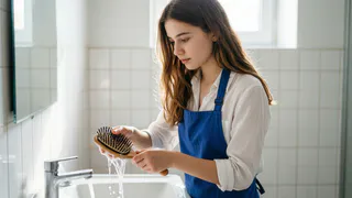 Расчёски отмываются до идеальной чистоты за минуту: копеечный лайфхак, который работает лучше дорогущих средств