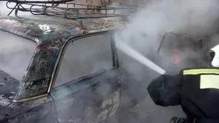 В Воронежской области сгорел легковой автомобиль