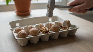 Как колоть грецкие орехи — без осколков скорлупы и ядра целые: быстрый способ