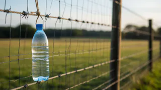Подвешиваю бутылку с водой к забору: и это сразу помогло решить одну очень деликатную проблему