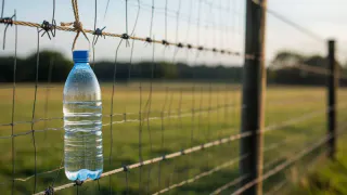 Подвешиваю бутылку с водой к забору: и это моментально помогло решить одну очень деликатную проблему