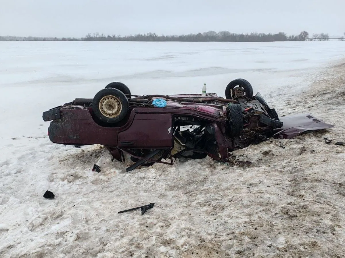 Два человека попали в больницу после столкновения с грузовиком в Воронежской области