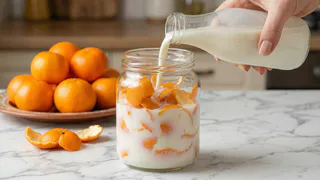 Мандариновую кожуру заливаю не уксусом, а молоком — перед Новым годом не нарадуюсь: гениальный помощник готов