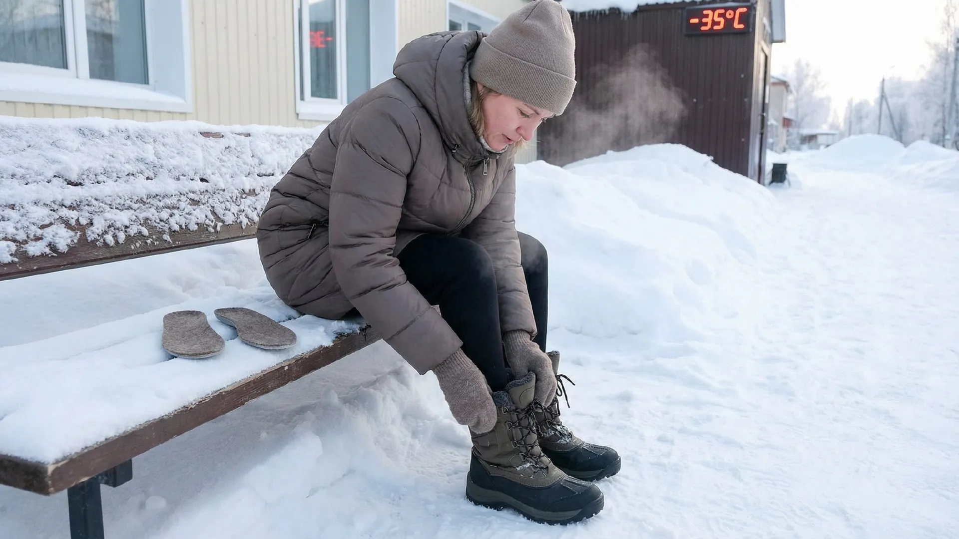 2 кусочка на стельку в зимние ботинки - ногам тепло даже в -35°C: дешёвый лайфхак для мерзляков