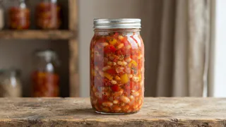 Беру помидоры и перец и делаю фасоль с овощами: зимой самая ходовая закрутка - и с мясом, и на хлеб, и как салат