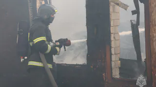 В лискинском СНТ "Ветерок" загорелась баня
