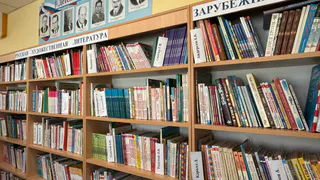 В Лисках школьники расписали деревянные домики в детской библиотеке