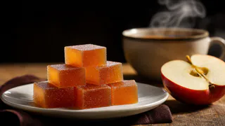 Нарезаю яблочный мармелад кусочками и подаю к чаю: легкий десерт без желатина и пектиновых порошков