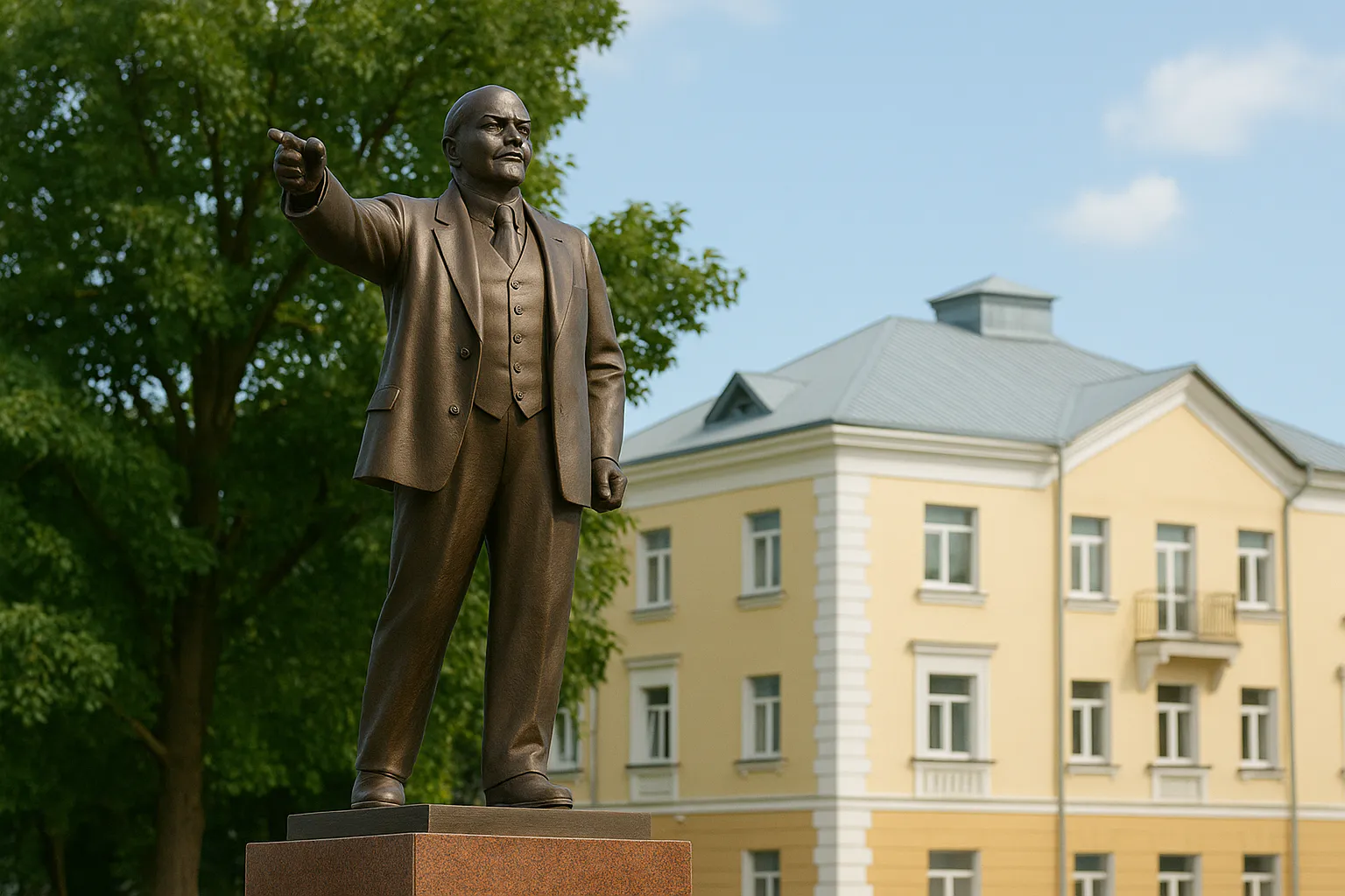В Лисках обновили памятник Ленину на улице Титова