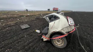 "Лада Калина" превратилась в кучу металла из-за аварии под Воронежем