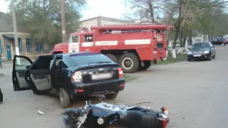 В Воронежа произошло ДТП с участием легкового автомобиля и мотоцикла