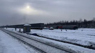 Поезда, проходящие через Лиски, задержали из-за апрельского снегопада в Москве
